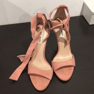 Steve Madden ankle tie Muted Pinky Nude Heels